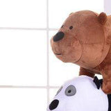 3pcs/set 25cm We Bare Bears Plush Toy Cartoon Bear Grizzly Gray White Polar Bear Panda Stuffed Doll Kids Girls Birthday Gifts