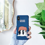 We Bare Bears Hard Phone Cases For iPhone 7 7plus 8 Plus 6 6s Plus Cute Cartoon Hard PC Back Cover Case For iphone X XR XS MAX