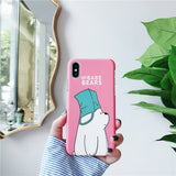 We Bare Bears Hard Phone Cases For iPhone 7 7plus 8 Plus 6 6s Plus Cute Cartoon Hard PC Back Cover Case For iphone X XR XS MAX