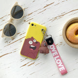 Korean cute cartoon We Bare Bears brothers lanyard silicone phone case for iphone 7 8 6s 5 X XR XS MAX for samsung S8 S9 Note 8