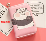 2018 New Cartoon We Bare Bears Men Wallet Women's Female Short Zipper Leather Wallets Purse Card Holder With Coin Pocket JU62ML