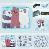 Cute We Bare Bears Series Wallet Anime Cosplay Students Short Wallets Fashion PU Credit Card Case Holder Bifold Purse Girl Gift