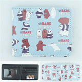 Cute We Bare Bears Series Wallet Anime Cosplay Students Short Wallets Fashion PU Credit Card Case Holder Bifold Purse Girl Gift
