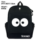 Lovely We Bare Bears Backpack Grizzly Panda Ice Bear Double-Shoulder Bag Black Canvas Travel Bag for School Supply