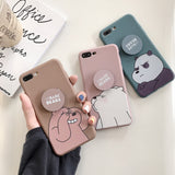 For Huawei P10 P20 P30 Mate 9 10 20 Pro Nova 3 3i 3e 4 Honor 8X Play Cute Cartoon We Bare Bears Soft Case Silicone Holder Cover