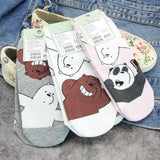Summer Cartoon We Bare Bears Socks Thin Short Socks Harajuku Cute Men Women Socks 3 pairs/lot