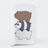 High Quality Long We Bare Bears Women's Purse Cute Cartoon Wallet Money Bags For Teenagers Girls Female Ladies Clutch Purse