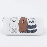 High Quality Long We Bare Bears Women's Purse Cute Cartoon Wallet Money Bags For Teenagers Girls Female Ladies Clutch Purse